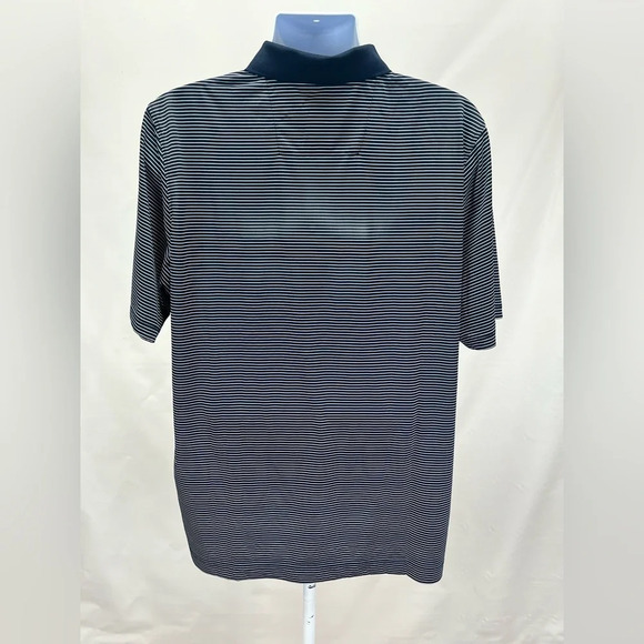 PAGE & TUTTLE Men’s navy stripe golf polo‎ size XL - Picture 5 of 12